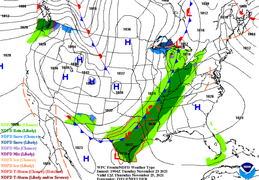 Thursday's weather outlook